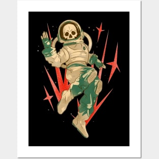 Skeleton Astronaut Posters and Art